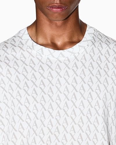 Men's Essential, All Over Logo,Regular Fit,White,L