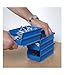 Triton Products 3-210B LocBin Stacking, Hanging, Interlocking Polypropylene Bins 5-3/8-Inch L by 4-1/8-Inch W by 3-Inch H Blue 24 CT