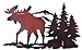 Cabin Ironworks Moose Decor and Bear Decor Metal Wall Art Set (2 Pieces Included - 1 Bear and 1 Moose) - Lake House Cabin Decoration