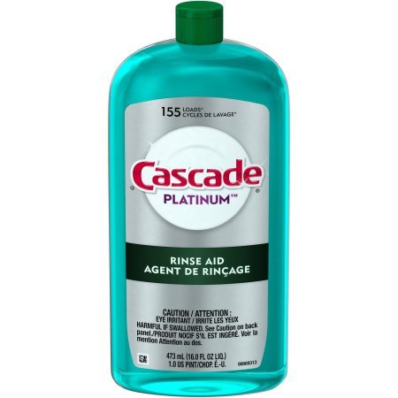 Cascade Platinum Dishwasher Rinse Aid, 16 fl oz