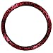 OxGord Leopard Steering Wheel Cover, Red