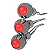 INTERACTIVIA 3 Pack Red 12V DC Chrome Housing 8mm 5/16