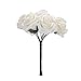 Febou Artificial Flowers, 50pcs Real Touch Artificial Foam Roses Decoration DIY for Wedding Bridesmaid Bridal Bouquets Centerpieces, Party Decoration, Home Display (Delicate Type, Ivory)