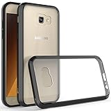 Galaxy A7 2017 Case, CoverON [ClearGuard Series] Hard Clear Back Cover with Flexible TPU Bumpers Slim Fit Phone Cover Case for Samsung Galaxy A7 (2017 Version) A720 - Black / Clear