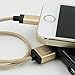 iPhone 7 Charge, Cambond 6.6ft Nylon Braided Lightning to USB Charging Cable Cord for iPhone 7/7 Plus / 6s / 6s Plus / 6/6 Plus / 5s / 5c / 5, iPad Air, Mini, iPad Pro, iPad 4th (Solid Gold)