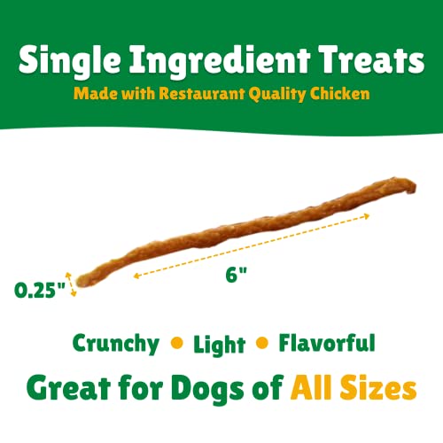 Lucky Premium Treats Chicken Jerky Straws All Natural Chicken Jerky Dog Treats, Dog Chews Made