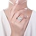BERRICLE Sterling Silver Halo Wedding Engagement Rings Round Cubic Zirconia CZ Art Deco Ring Set for Women, Rhodium Plated Size 4-10
