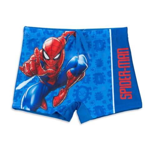 Marvel Bañador niño Spider-Man Mar Piscina Boxer Surf Slip o Parigamba 3-8 años bañador elástico secado rápido niño, Boxer 357193 Azul, 3-4 Años
