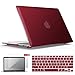 IBENZER Compatible with Old Version MacBook Air 13 Inch Case (2017-2010 Release), Models: A1466/A1369, Plastic Hard Shell Case with Keyboard & Screen Cover for Mac Air 13, Wine Red, A13WR+2