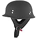 Outlaw T-75 German Style Flat Black Half Helmet - X-Large