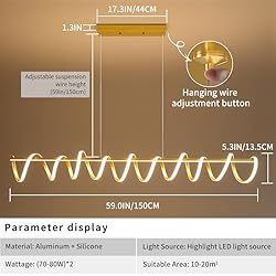 Modern Design Dimmable Desk Linear Pendant