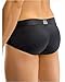 Leo Mens Padded Butt Enhancing Boxer Brief,Black,Medium