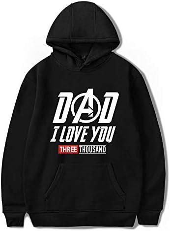 I Love You 3000 Hoodie Superhero Casual Fashion Sweatshirt Movie Enthusiast Hooded Sweater with Pocket Unisex
