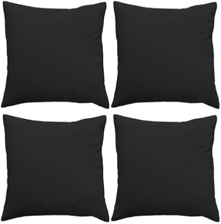 Gardenista Premium Water Resistant Outdoor Foam Crumb Filled 18 Garden Furniture Scatter Cushion 4 Pack Black Amazon Co Uk Garden Outdoors