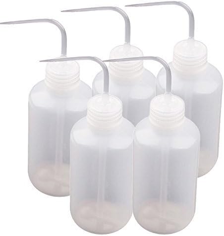 5 Pcs 250ml 8oz Tattoo Wash Cleaning Green Soap Clear White Plastic Squeeze Bottle