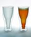 Hopside Down Beer Glass, Double Wall Beer Glass - FROSTED. Single