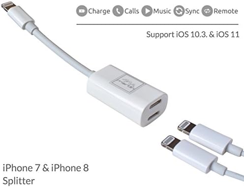 iPhone 7 Adapter, iPhone 7 splitter, iPhone 7 Plus Splitter, Mertlin Adapter For iPhone 7 Plus, iPhone 7 Headphone Splitter, iPhone 7 Audio And Charging Adapter, iPhone 8 Splitter