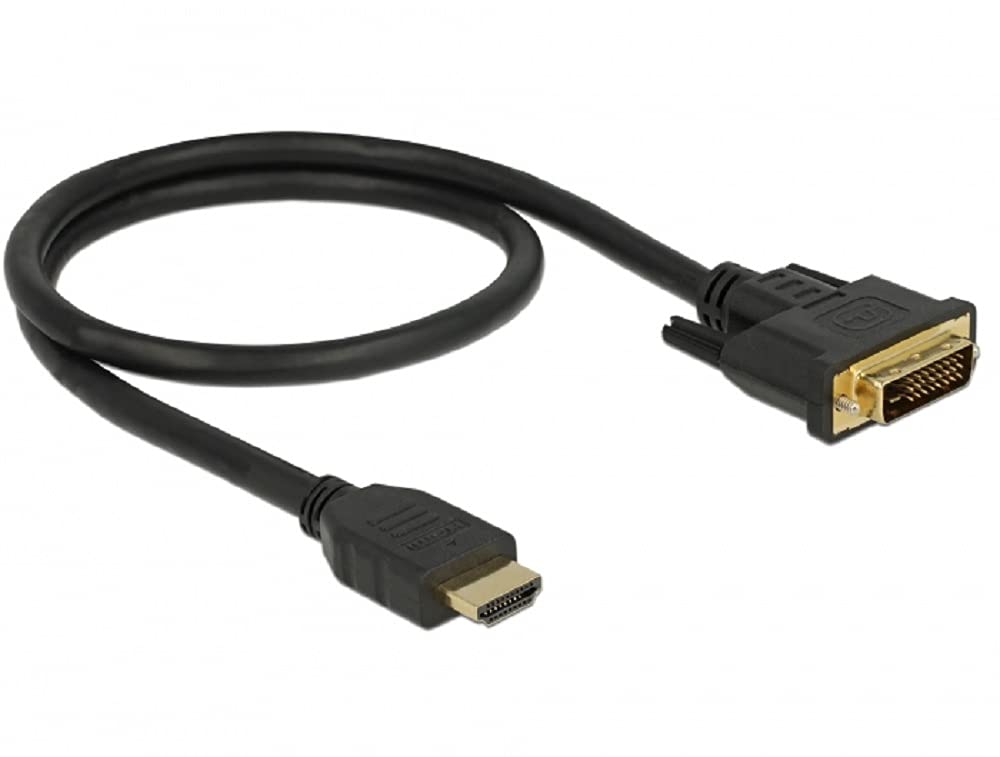 Delock HDMI to DVI 24+1 Cable Bi-Directional Video Cable Adapter 0.5 m