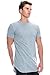 JC DISTRO Hipster Hip Hop Basic Crewneck Hgrey Longline Tshirts w/Side Zipper Medium