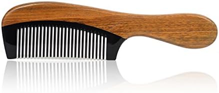 No Static Handmade Wooden Detangling Comb &amp; Natural Sandalwood Ox horn Comb with Premium Gift Box