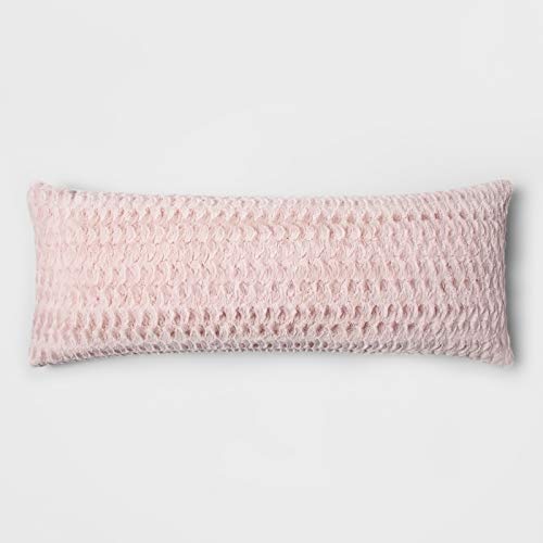 Room Essentials Cut Plush Body Pillow Covers - Metallic Pink - 50"x20" Faux Fur