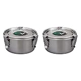 CVault Large Steel Humidity Curing Humidor Storage Container (2 Pack)