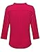 Plus4u Women's Basic Button Down Blouse w/Ribbed Sides