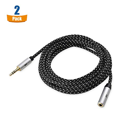 Cable Matters 2Pack Headphone Extension Cable 10 ft (3.5mm Extension Cable/Aux Extension Cable