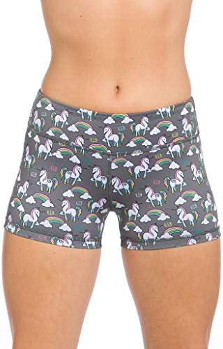 IABMFG Premium Woman's Compression Workout Shorts - Patriot and Unicorn Yoga, Dance, Lifting, Running, Crossfit