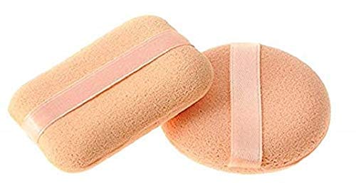 Pixina Sponge Make Up Cosmetic Foundation Powder Puff, Beige - Set of 4