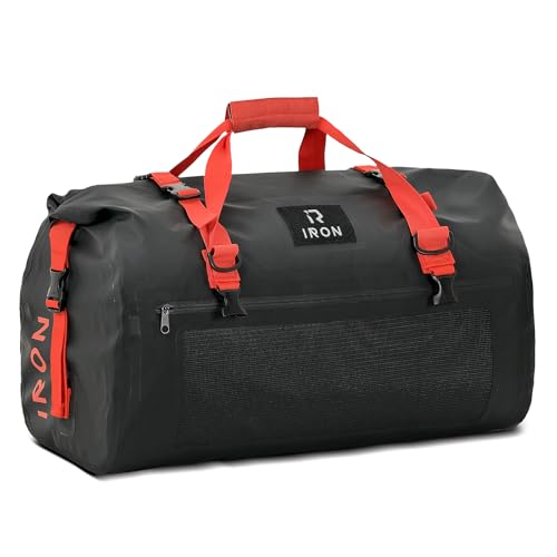BORLENI wasserdichte Motorrad-Hecktasche aus 500D-PVC mit Rolltop