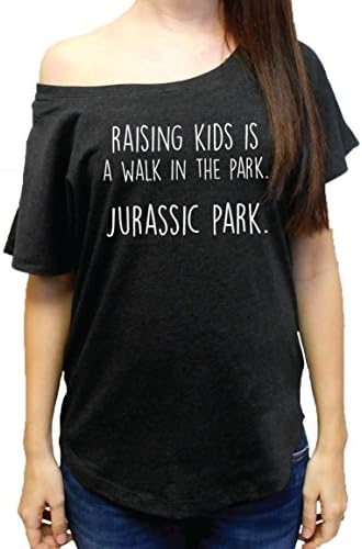 Strong Girl Clothing Women's Raising Kids Is a Walk In The Park. Jurassic Park Flowy T-Shirt