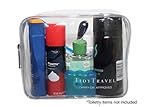 TSA Approved Clear Travel Toiletry 3-1-1 Bag | Quart Sized with Zipper | Airline Compliant | Carry-On Luggage