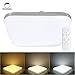 B-right LED Ceiling Light Remote Control, 13inch 20W (120W Equivalent), Square Surface Mount Lighting Fixture for Living Room, Bedroom, Dimmable & 3 Colors Available