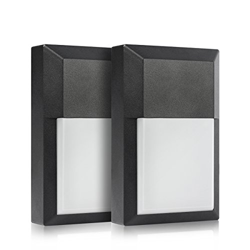 Petronius LED Wall Pack Light, 75W Equivalent, IP65, 3000k Soft White, Waterproof and Outdoor LED Flood light, 2-pack
