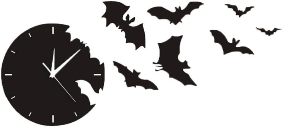 Orologio Parete Wall Clock Orologio Da Pipistrello Dall Orologio Di Fuga Sagoma Di Pipistrello Di Halloween Orologio Da Parete Simboli Di Pipistrelli Spaventosi Decorazioni Per La Casa Orologio Da Par Amazon It Casa E