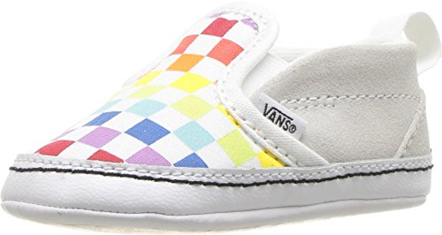 white slip on vans size 4