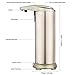 Automatic Soap Dispenser, Touchless Stainless Steel Soap Dispenser with Sensor Fingerprint Resistant and Waterproof Base for Kitchen Bathroom Sanitizer Shampoo