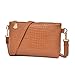 Hot Sale!!OVERMAL Women Fashion Handbag Crocodile Pattern Shoulder Bag Small Tote Ladies Purse (Brown)
