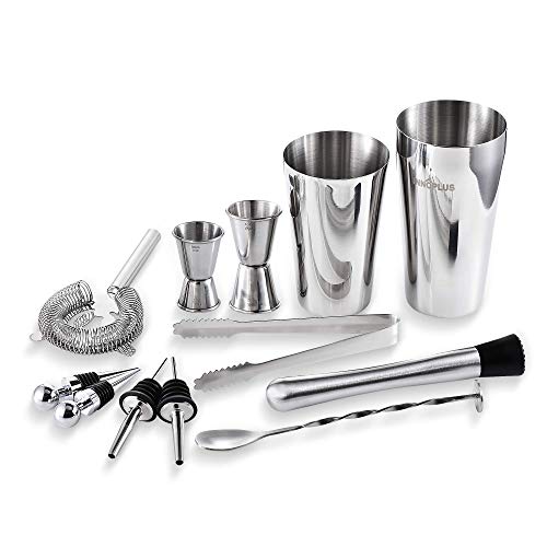 Cocktail-Shaker, 750 ml, mit Sieb, Doppelbecher, Bar-Rührlöffel, für Barkeeper, perfekt als Weihnachtsgeschenk 12-Piece… – Bild 7