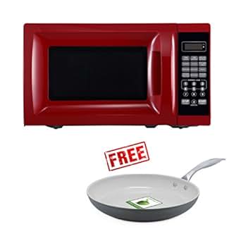 Mainstays 700W Output Microwave Oven, (Red)