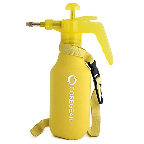 COREGEAR ULTRA COOL JR XL USA Misters 1 Liter Mister & Sprayer Personal Water Pump With Full Neoprene Jacket (Yellow)