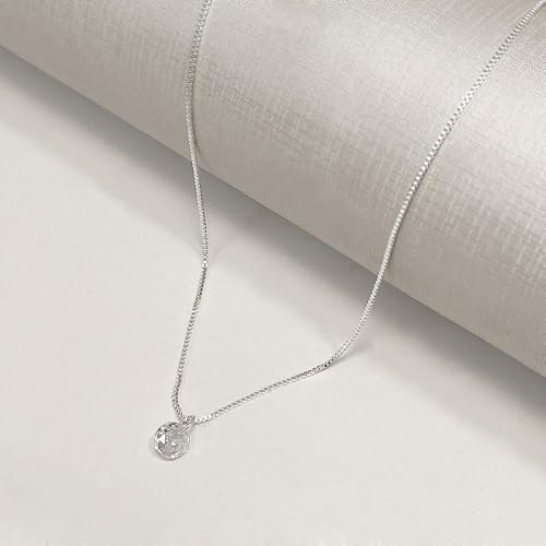 Colar Feminino Prata Ponto De Luz Presente 45cm Folheado