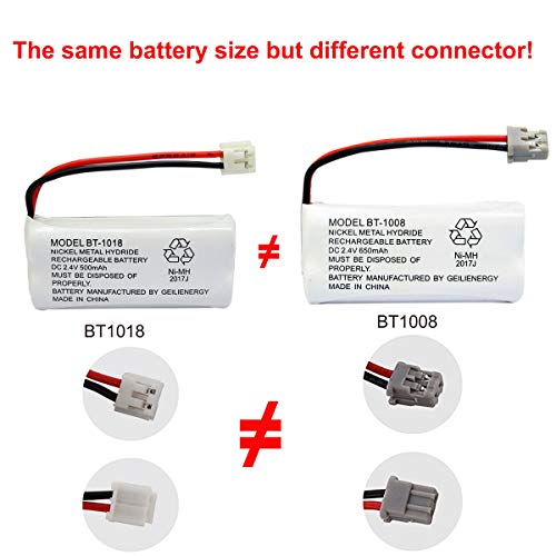 Geilienergy 2.4V 650mAh Rechargeable Phone Batteries Compatible with Uniden BT-1008,BT1008 BT1021 BT-1021 BT-1016 BT1016 CPH-515B, CPH515B(Pack of 2) - Thumbnail 3