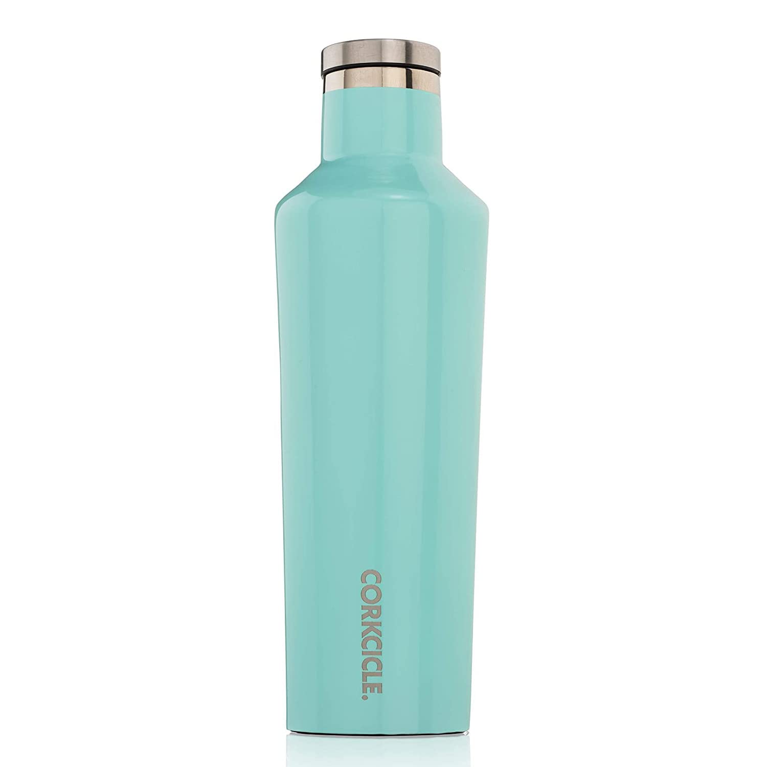 Corkcicle Classic Canteen | Triple Insulated Stainless Steel Water Bottle, Gloss Turquoise, 16oz / 475ml