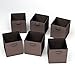Home-Complete Storage Cubes-6-Piece Set Fabric Foldable Container Bins for Home, Office, Nursery-Organize Toys, Books, Clothes and More, Brown