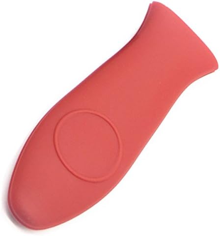 Kitchen Heat Resistant Silicone Hot handle Holder set Pot Pan Handle cover Sleeve Cover Grip (red)