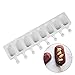 Joho Silicone Ice Cream Bar Mold, Reusable Popsicle Molds Ice Pop Molds with Sticks for Cakesicle,Classic Oval,8-Cavity