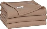Utopia Bedding Polar Fleece Blanket (Twin, Tan) - Extra Soft Brushed Polyester Fabric - Lightweight Durable Bed/Couch Blanket - Machine Washable