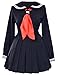 Classic Japanese School Girls Sailor Dress Shirts Uniform Anime Cosplay Costumes with Socks Set(Black)(XS = Asia S)(SSF08BK)